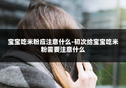 宝宝吃米粉应注意什么-初次给宝宝吃米粉需要注意什么