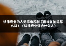 法律专业的人觉得电视剧《底线》拍得怎么样？（法律专业适合什么人）