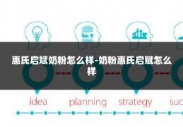 惠氏启斌奶粉怎么样-奶粉惠氏启赋怎么样