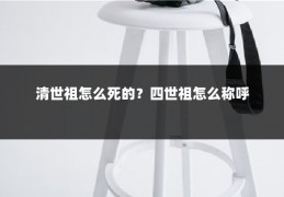 清世祖怎么死的？四世祖怎么称呼