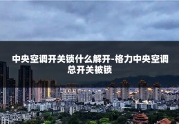 中央空调开关锁什么解开-格力中央空调总开关被锁