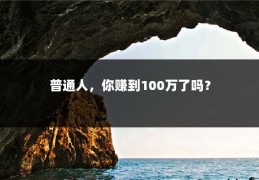 普通人，你赚到100万了吗？