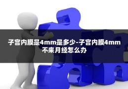 子宫内膜是4mm是多少-子宫内膜4mm不来月经怎么办