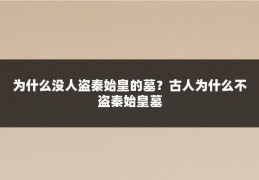 为什么没人盗秦始皇的墓?古人为什么不盗秦始皇墓