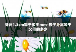 身高1.3cm等于多少mm-孩子身高等于父母的多少