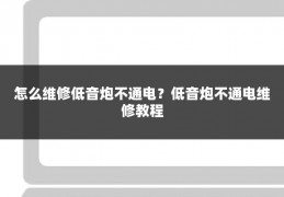怎么维修低音炮不通电？低音炮不通电维修教程