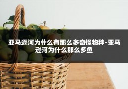 亚马逊河为什么有那么多奇怪物种-亚马逊河为什么那么多鱼