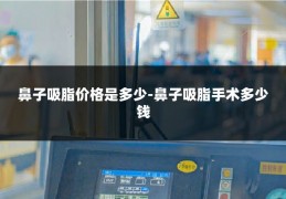 鼻子吸脂价格是多少-鼻子吸脂手术多少钱