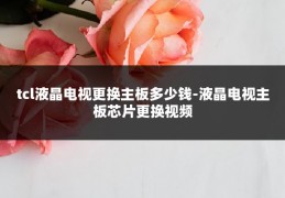tcl液晶电视更换主板多少钱-液晶电视主板芯片更换视频