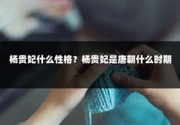杨贵妃什么性格?杨贵妃是唐朝什么时期