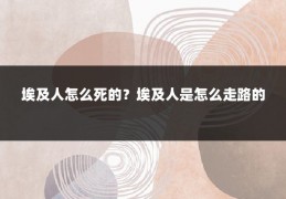 埃及人怎么死的?埃及人是怎么走路的