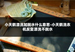 小天鹅漂洗加脱水什么意思-小天鹅洗衣机反复漂洗不脱水