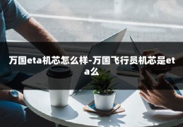 万国eta机芯怎么样-万国飞行员机芯是eta么