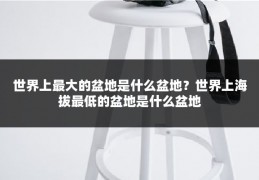 世界上最大的盆地是什么盆地?世界上海拔最低的盆地是什么盆地