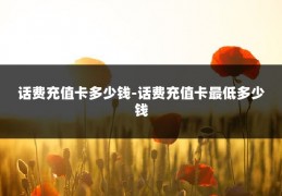 话费充值卡多少钱-话费充值卡最低多少钱