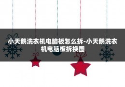 小天鹅洗衣机电脑板怎么拆-小天鹅洗衣机电脑板拆换图