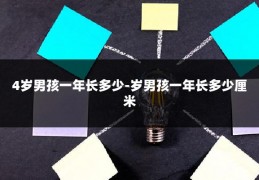 4岁男孩一年长多少-岁男孩一年长多少厘米
