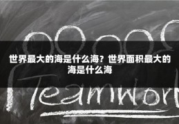 世界最大的海是什么海？世界面积最大的海是什么海