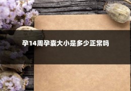 孕14周孕囊大小是多少正常吗