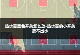 热水器黑色开关怎么放-热水器的小开关放不出水