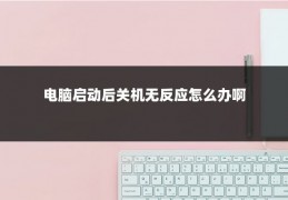 电脑启动后关机无反应怎么办啊