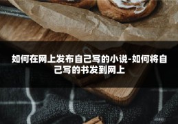 如何在网上发布自己写的小说-如何将自己写的书发到网上