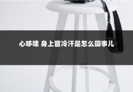 心哆嗦 身上冒冷汗是怎么回事儿