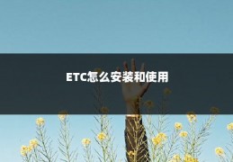 ETC怎么安装和使用