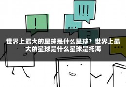 世界上最大的星球是什么星球？世界上最大的星球是什么星球是托海