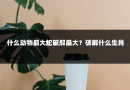 什么动物最大蛇破解最大？破解什么生肖