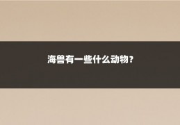 海兽有一些什么动物？