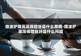 微波炉烧高压保险丝是什么原因-微波炉高压保险丝坏是什么问题
