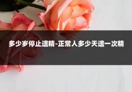 多少岁停止遗精-正常人多少天遗一次精