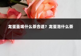龙蛋壶喝什么茶合适?龙蛋泡什么茶