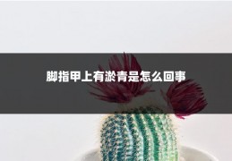 脚指甲上有淤青是怎么回事
