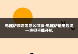 电磁炉滴滴响怎么回事-电磁炉通电后滴一声但不能开机