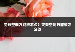 变频空调万能板怎么?变频空调万能板怎么改