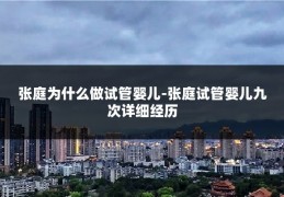 张庭为什么做试管婴儿-张庭试管婴儿九次详细经历