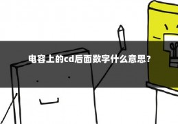 电容上的cd后面数字什么意思？
