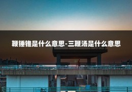 鞭锤锥是什么意思-三鞭汤是什么意思