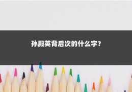 孙殿英背后次的什么字？