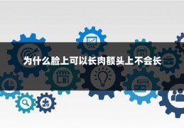 为什么脸上可以长肉额头上不会长