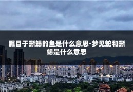 瞩目于蜥蜴的鱼是什么意思-梦见蛇和蜥蜴是什么意思