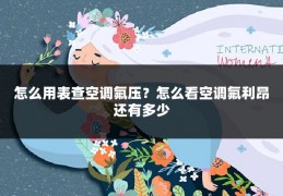 怎么用表查空调氟压?怎么看空调氟利昂还有多少