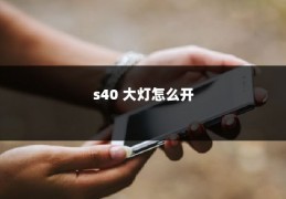 s40 大灯怎么开