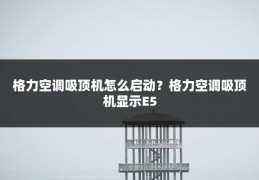 格力空调吸顶机怎么启动?格力空调吸顶机显示E5