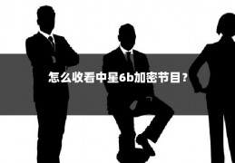 怎么收看中星6b加密节目?