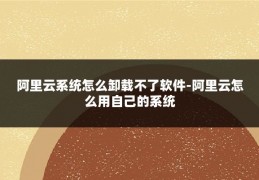 阿里云系统怎么卸载不了软件-阿里云怎么用自己的系统
