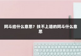 阿斗给什么意思？扶不上墙的阿斗什么意思