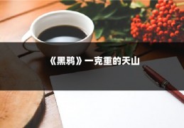 《黑鸦》一克重的天山